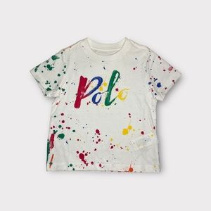 Ralph Lauren Colorful Paint Splatter Pattern Shirt